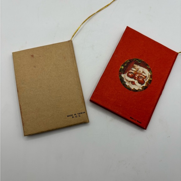 Vintage Set Night Before Christmas Mini Book Ornaments Teddy Bears Taiwan - Picture 5 of 11